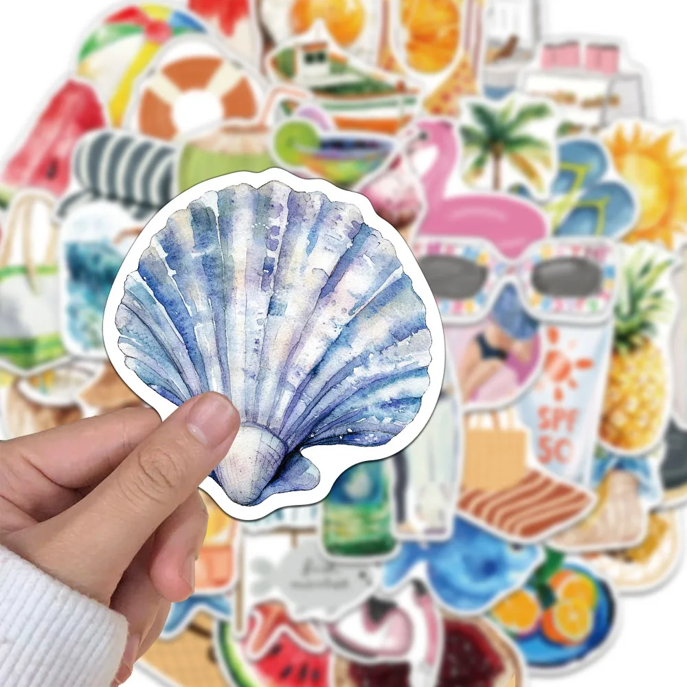 100개 크리에이티브 여름 캐릭터 스티커 DIY 개인 맞춤 계정 장식 재료 스티커