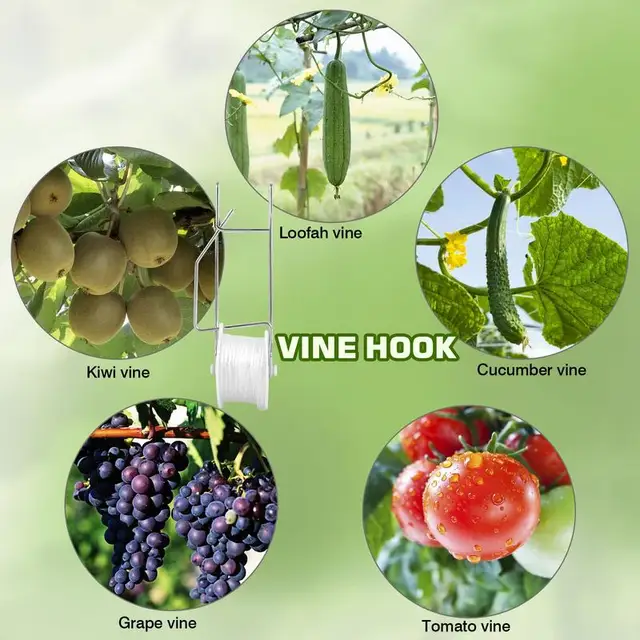 6/10Db Növényhörgős Horog Paradicsom Rácsos Hengerek Tartóhorgok Horgok Növényi Üvegházhatású Virág Szőlő - Image 3