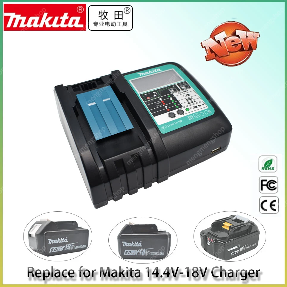 

Original Makita Charger 14.4V-18V DC18RC Battery Charger Makita 6000mAh Bl1830 Bl1430 BL1860 BL1890 Tool Power Charger