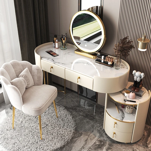 Modern Makeup Vanity Tables Mirror Luxury Vanity Tables Storage Cabinet Tavolo  Trucco Con Specchio Bedrooms Furniture WZ50VT - AliExpress