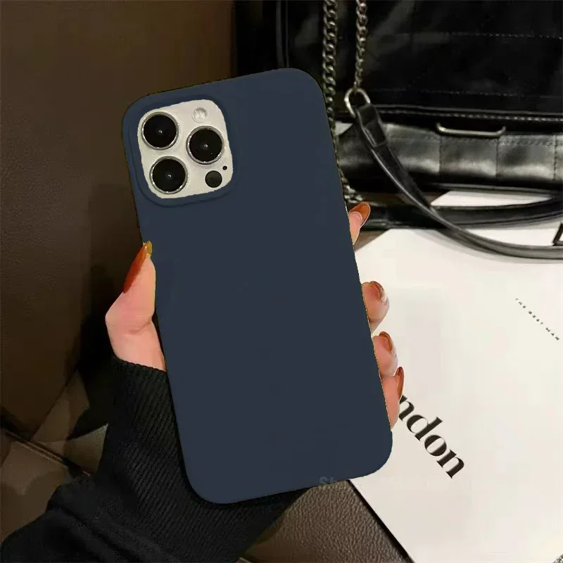 thumbnail image 1 of Funda de silicona líquida oficial original para Apple iPhone 16 15 14 13 12 11 Pro Max 8 7 Plus XS Max XR XS X Funda protectora, 1 of 5