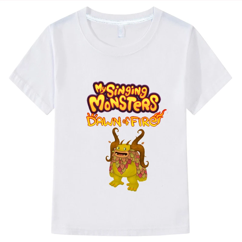 My Singing Monsters T-Shirt Cotton Casual Short Anime Tees Boy Girl Clothes Y2K One Piece Summer Kids Clothes Abbigliamento Per Bambini