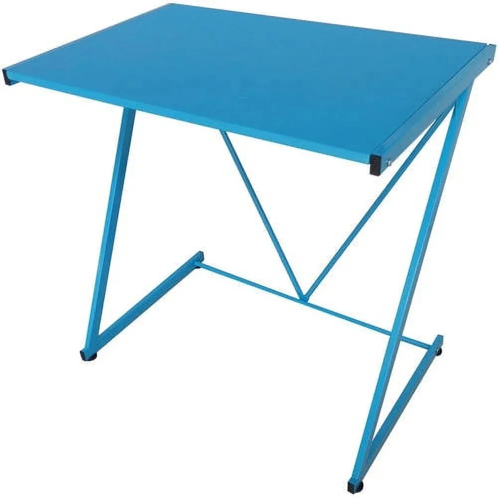 Z-Shaped Student Desk, Blue, Office Table, Home Office, Office Desk,20.00 X 30.00 X 30.00 Inches