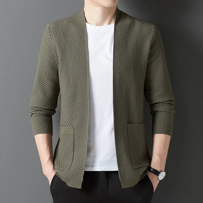

Top Grade 2022 New Men's V Neck Korean Cardigan Brand Designer Fashion Knit Graphic Cardigan Sweater Casual Coats Jacket