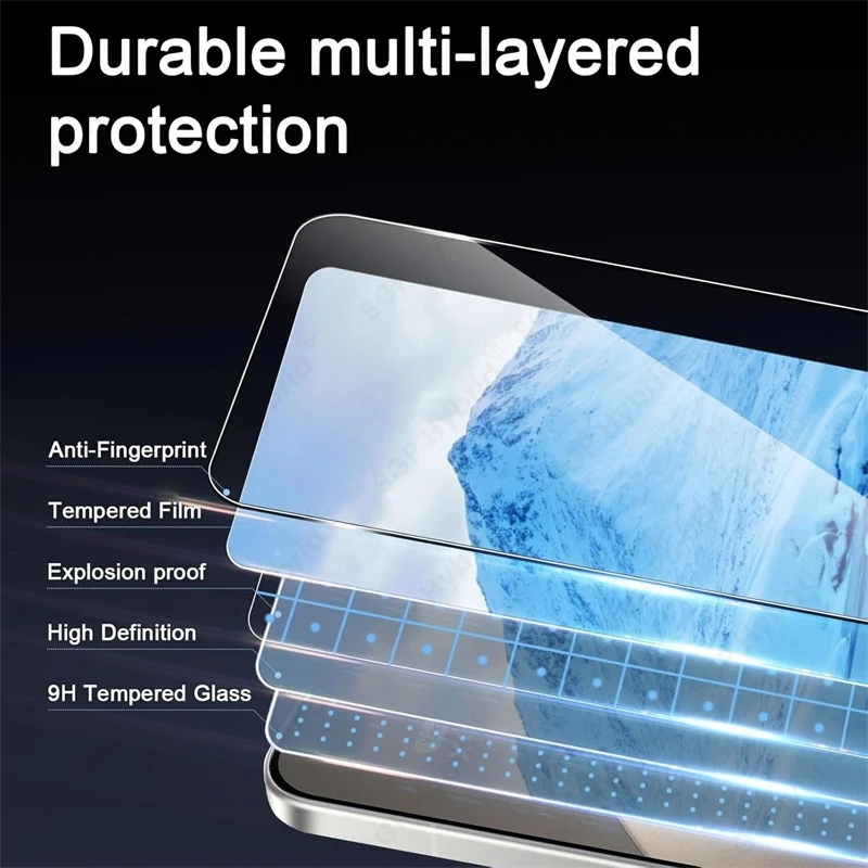 3-Pack HD Tempered Glass Screen Protector - Case Friendly, 9H Hardness