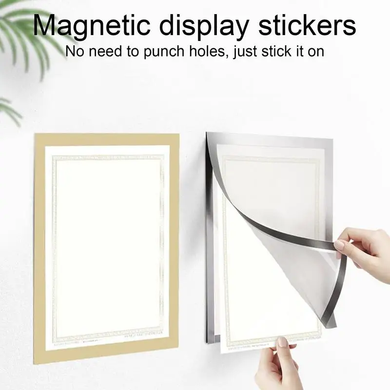 Marcos Magnéticos Autoadhesivos A4 - Pack De 10 Unidades, PVC Negro, Para Exponer Documentos, Fotos O Publicidad