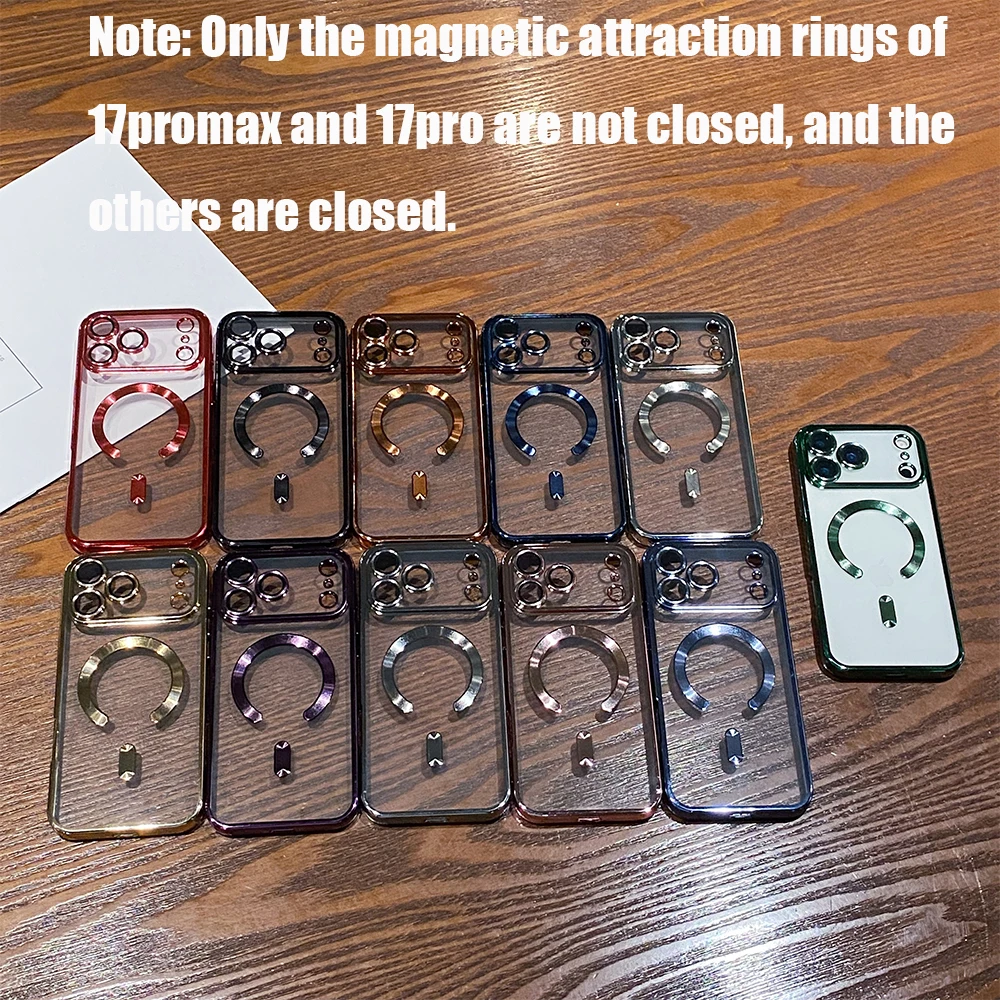 Clear Magnetic Phone Case with Lens Protection - Soft Cover