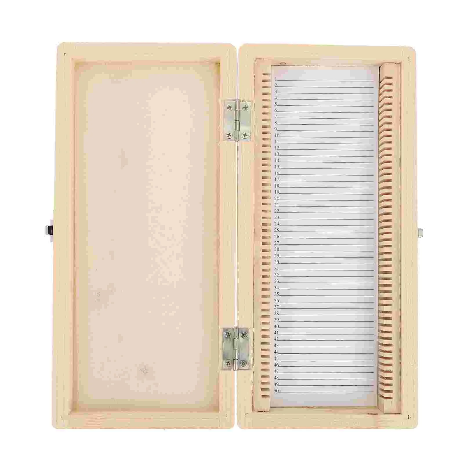 

Multi Slots Microscope Slide Holder Box Slide Storage Holder Wood Slide Storage Container