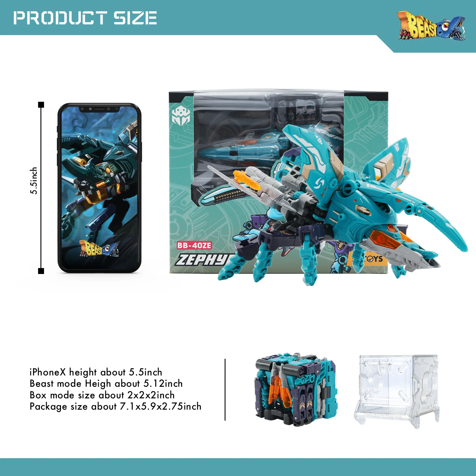 最新情報 52TOYS Robot Deformation Beetle ZEPHYR BB-40ZE Beastbox 茶