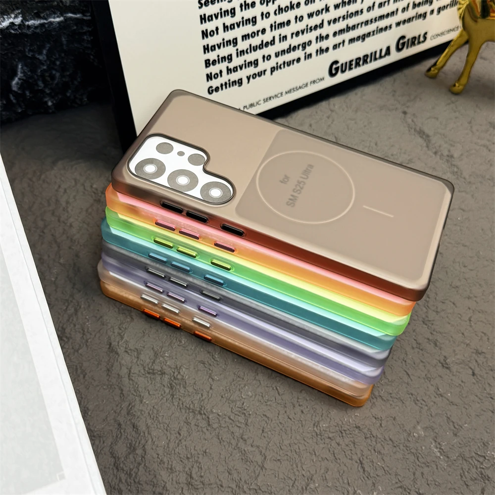 Ultra Thin Matte Magnetic Transparent Case with Magsafe Wireless Charging Capability