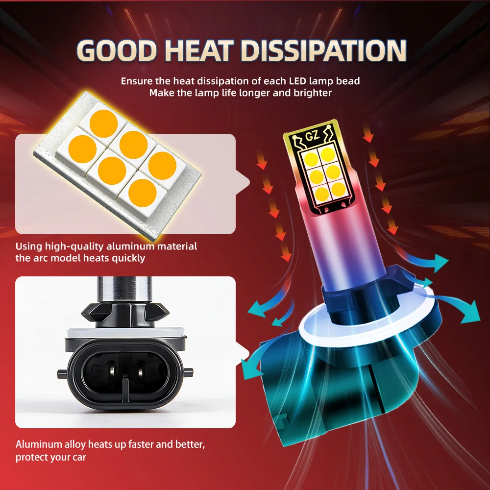 881 LED 안개등 슈퍼 브라이트 886 889 894 896 898 LED 안개등 교체품 (닷지 스트라투스 2001 2002 2003 2004 2005 용)