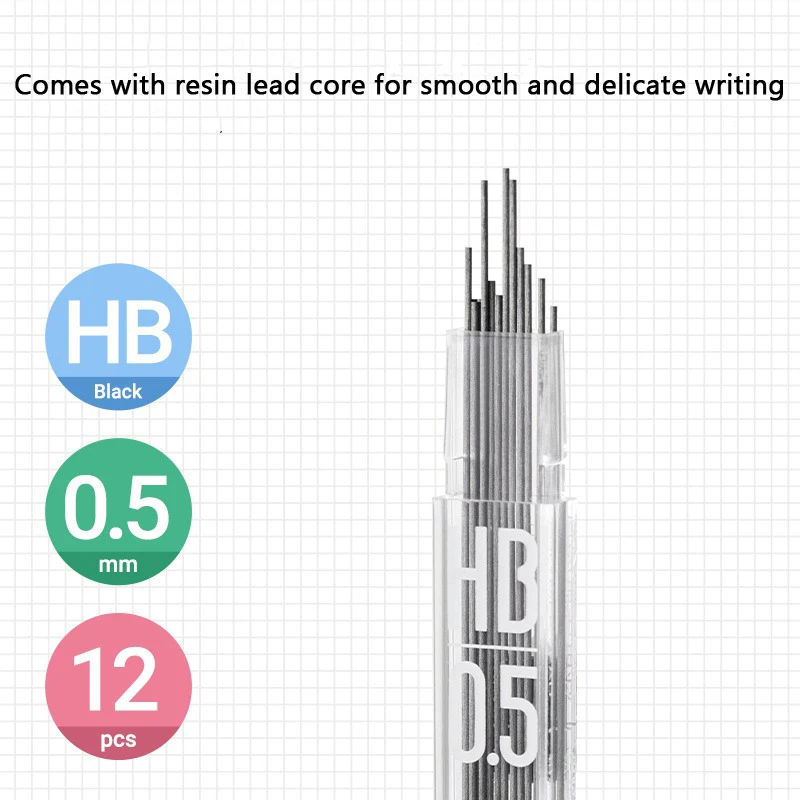 KACO Mechanical Pencil 0.5mm Resin Lead Set Anti-Breakage Steady Writing Morandi Non-Slip GripTail Eraser Simple School Supplies 4