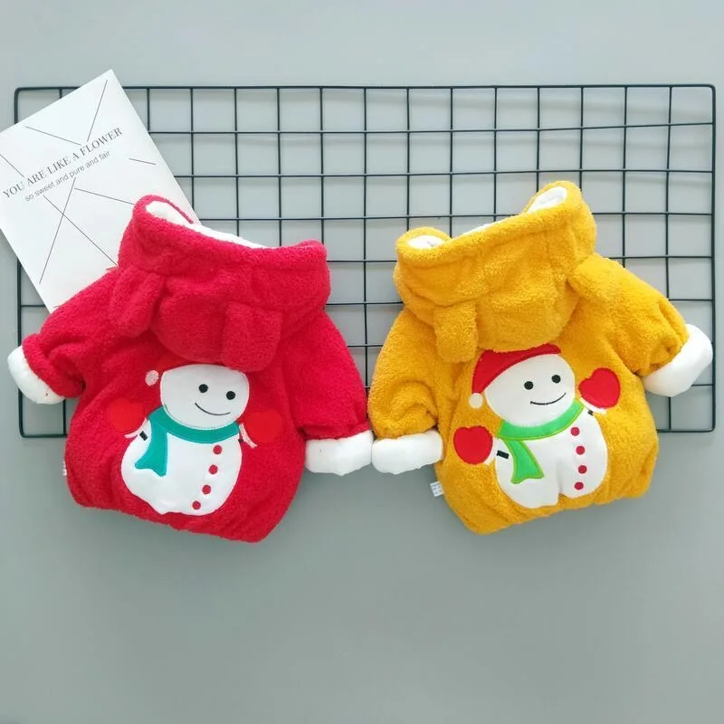 Cute Snowman Boys Jacket Christmas Little Princess Baby Coats For Girls Autumn Winter Warm Hooded Outerwear Clothes 3-24M