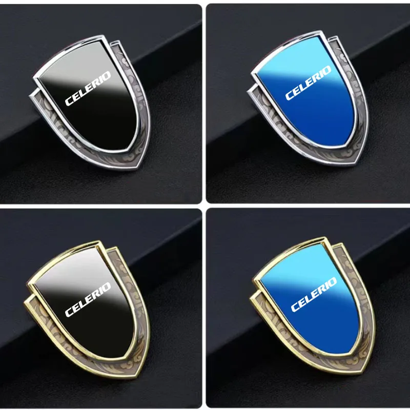 

Car Stickers Alloy Shield Emblem Metal Logo Car Side Fender Sticker Shield Badge for CELERIO Car Accessories