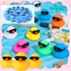 100 Pcs Mini Rubber Ducks Wholesale Yellow Rubber Duck Toy Rubber Tub Toys Squeak and Float Ducks Party Favors 3