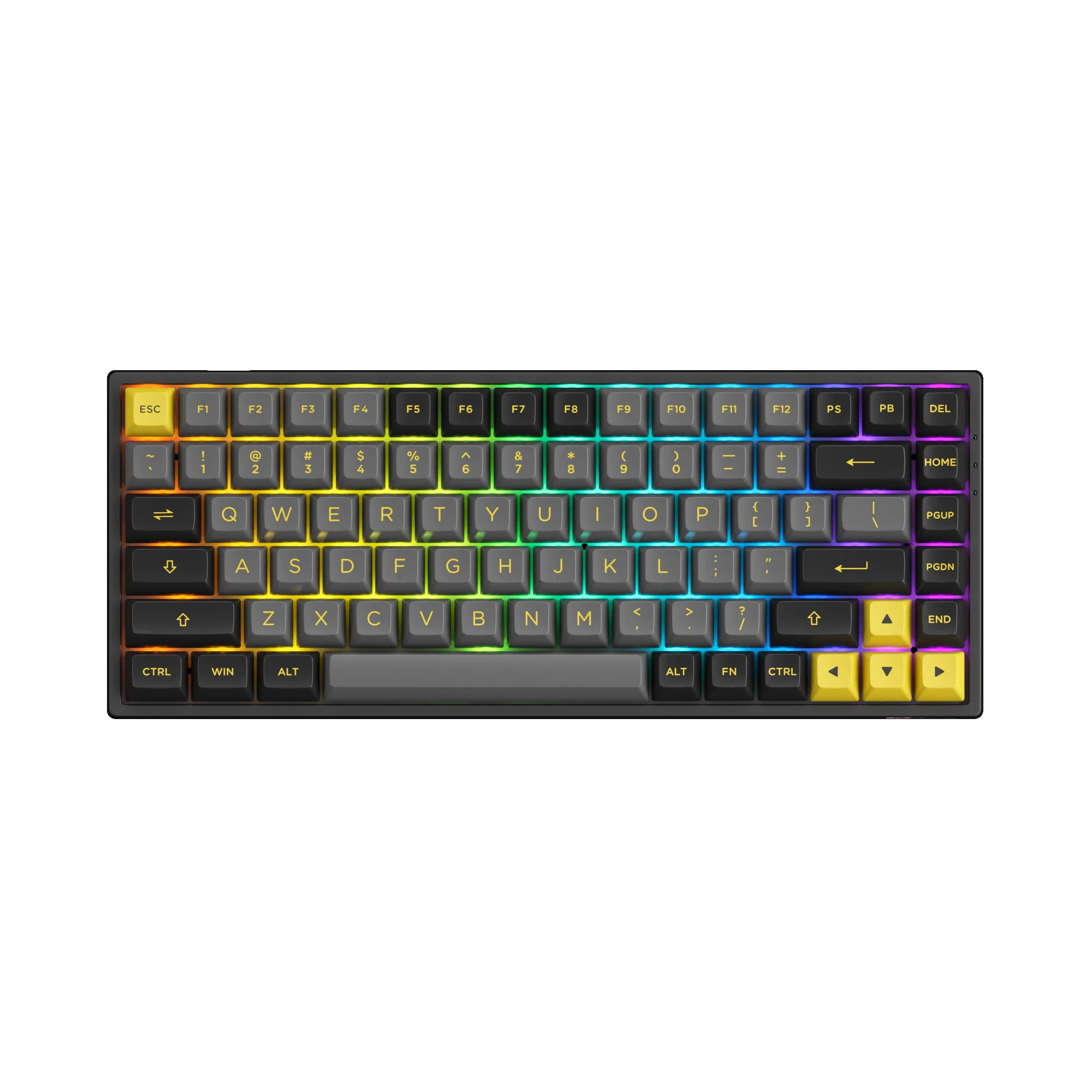 Akko-メカニカルゲーミングキーボード,3084b plus,黒と金,rgb