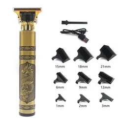 Sleek Stainless Steel Professional Beard & Hair Trimmer (T9 1 - 21)
