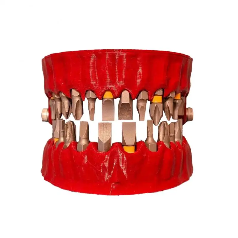 

Funny Denture Drill Bit Holder Teeth Model Design Screwdriver Bit Without Hex Bit and Drive Bit Adapter Tools （without drill）