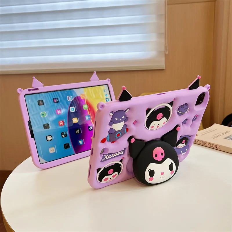 Cute 3D Cartoon Stand Silicone Tablet Protective Case