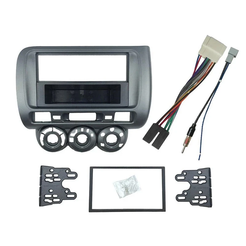 

Car Radio Fascia Accessories For Honda Fit Jazz City LHD One Din Dvd Stereo Cd Panel Mount Installation Trim Kit Frame Bezel