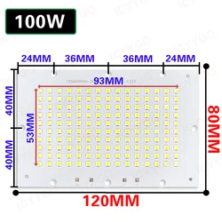 Versatile LED Square Panel Light - High - Wattage Options with Dual White Light Tones - No Wire Soldering (100W)