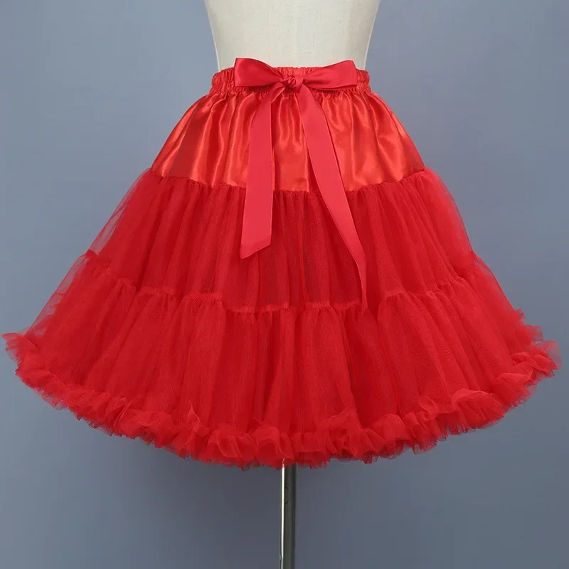 Womens Layered Pleated Tulle Petticoat Tutu Puffy Party Cosplay Skirt Elastic Waist Princess Ballet Dance Pettiskirts Underskirt Flower Girl Underskirt Wedding Underskirt Vintage Underskirt Lolita Petticoat Wedding Petticoat Petticoat Underskirt Petticoat Skirt Tulle Tutu Skirt