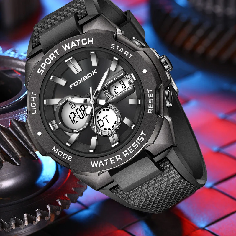 Luxury Brand LIGE Men Fashion Sport Watches Men's Quartz Digital Analog Clock Man Silica Gel Wrist Watch relogio masculino 2023