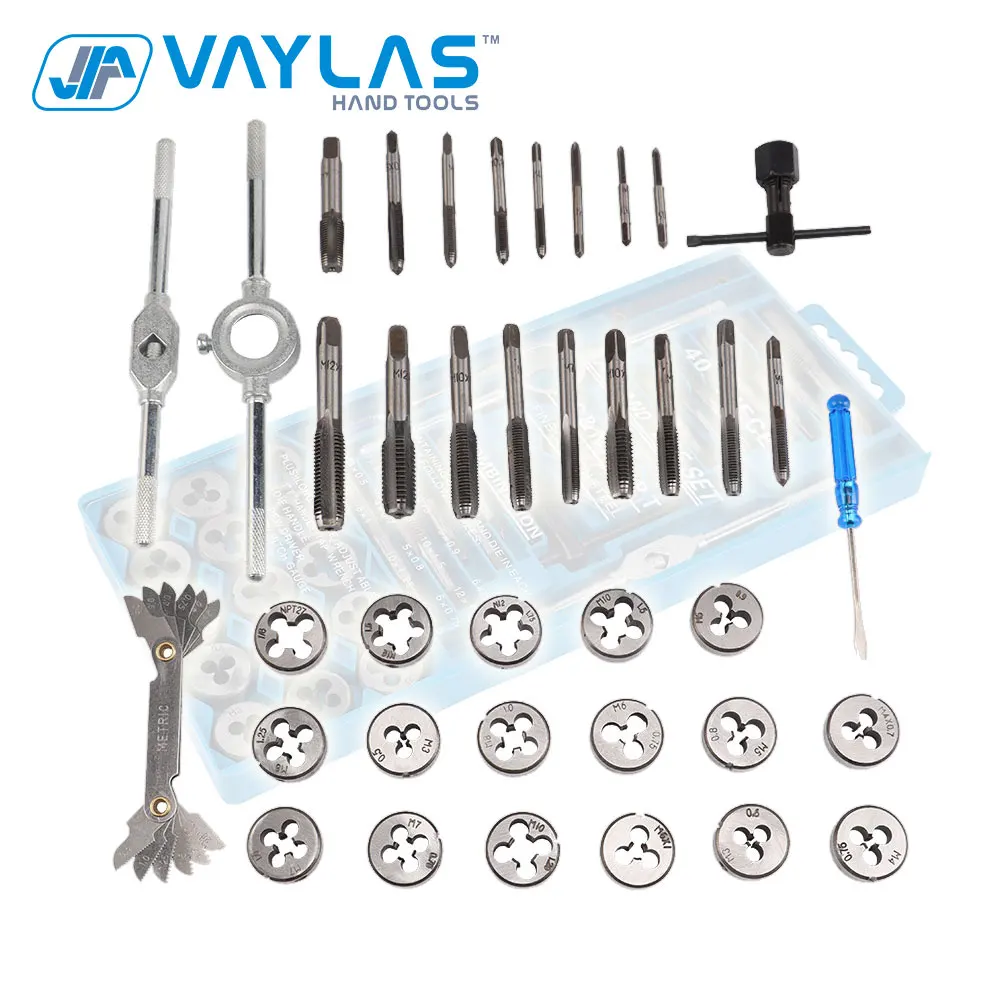 40pcs M3 M12 Tap and Die Set Metric Tap Drill Bits Kit Key Wrench