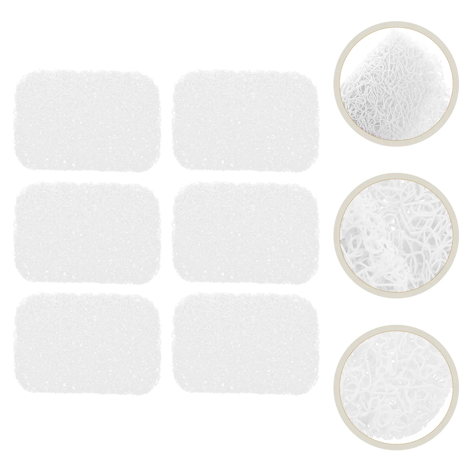 

6 Pcs Soap Pad Non-Slip Dish Holder Draining Bathroom Box Recyclable Mat