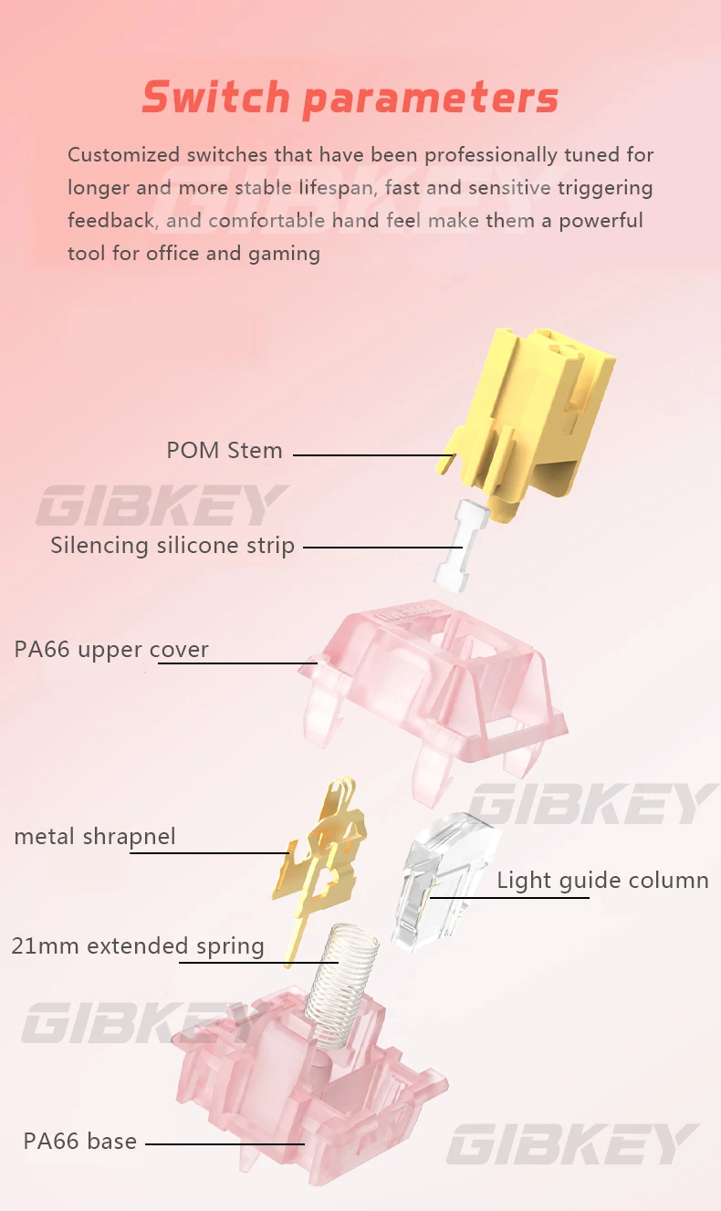 Outemu Silent Peach V3 Switch Lubed Mute Lemon V3 Switches Mechanical Keyboard Linear Tactile 5Pin Hot swap Pre Lubed PA66 POM 11 S455ee719d18744fc834e37fc3757a91af