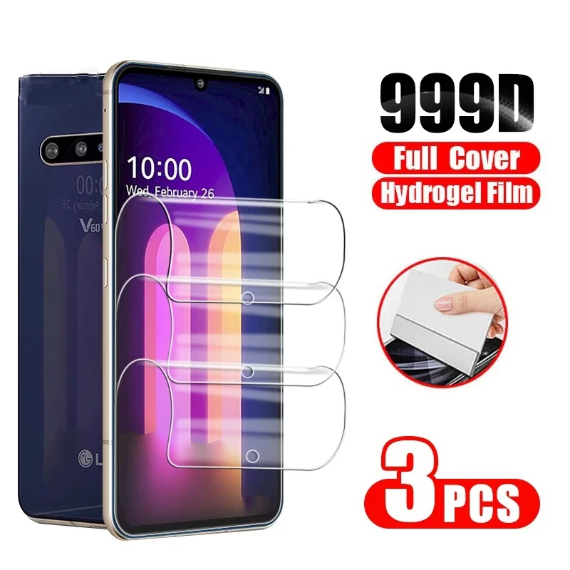 

3Pcs Full Cover Hydrogel Film For LG Velvet Wing V30 V30S V35 V40 V50 V50S G8X G8 G7 Plus ThinQ 5G Screen Protector Film