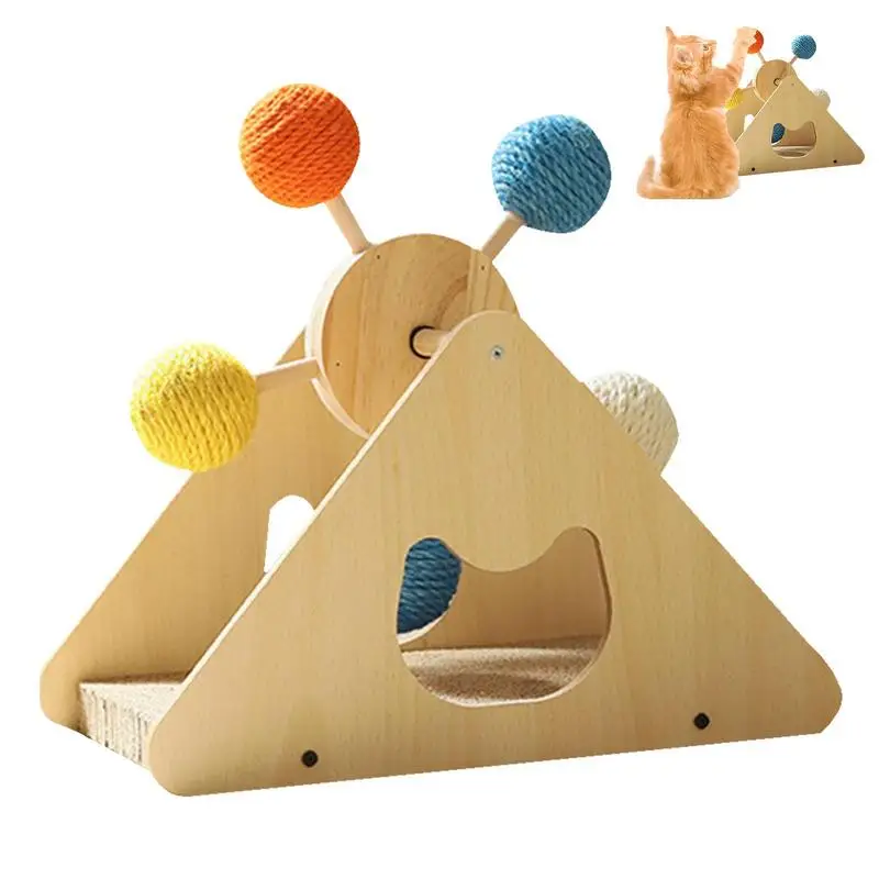 

Cat Scratching Ball Cat Scratcher Featuring With Ball Natural Sisal Cat Scratching Rotatable Ball Scratch Pad For Indoor Cats Or
