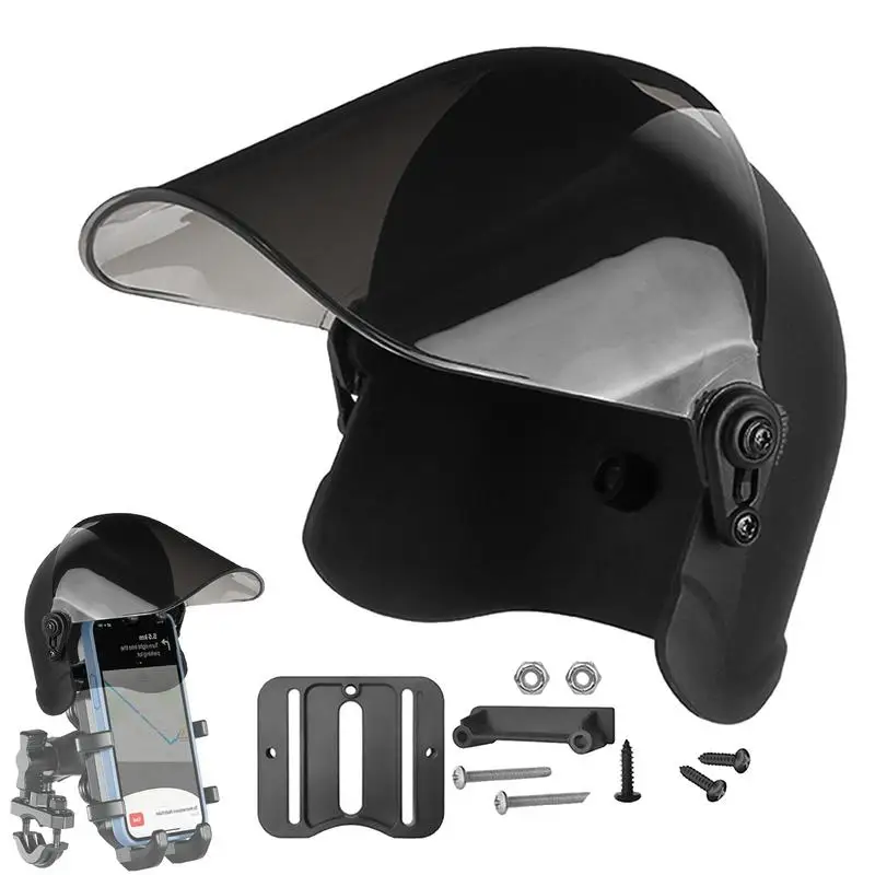 Motorcycle Phone Mount with Rainproof Sunshade and Waterproof Cover