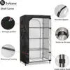 Waterproof Shelving Rack Cover Dustproof Storage Unit Clear Front Zippered Protector Heavy Duty 600D Shelving Cover with Side 5