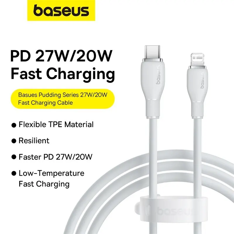 Baseus TPE 20W USB C Cable For IPhone 14 13 12 11 Pro Max XS Fast Charging Cable Type C To Lighting Date Wire For iPad Macbook Best Sellers In Phones Accessories