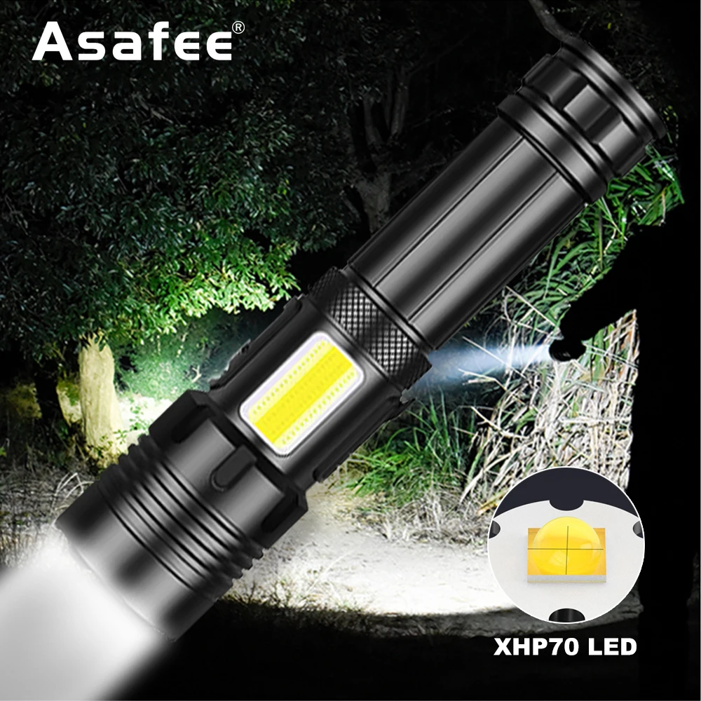 

Asafee Small And Portable LED Flashlight Super Bright Torch USB Rechargeable Torch Emergency Torch