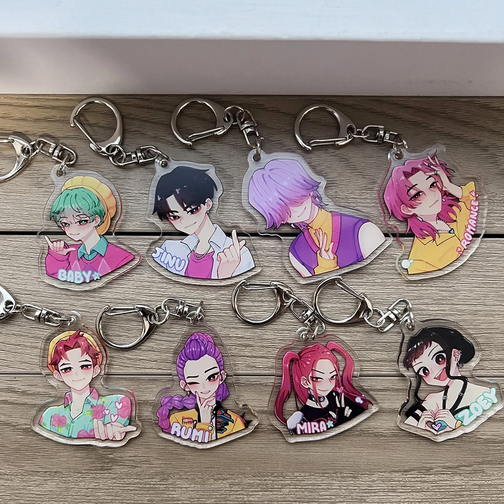 Kpop Demon Hunters Huntrix 2D Flat Acrylic Keychains Collectible