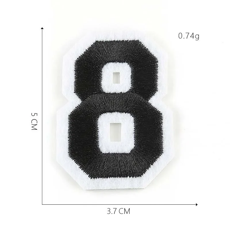 Multicolor Number Patch Set - Embroidered Iron-On Fabric Decals
