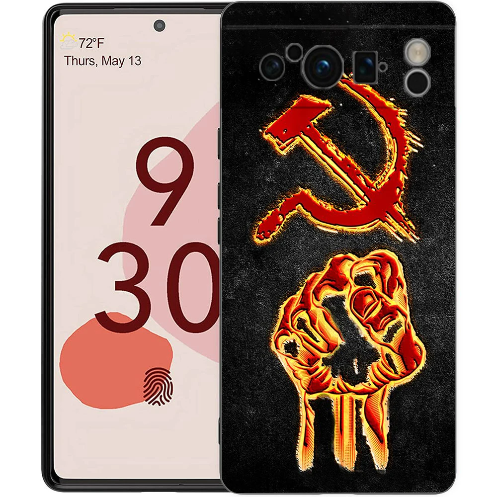 Retro Soviet-Inspired Shockproof Silicone Phone Case Cover