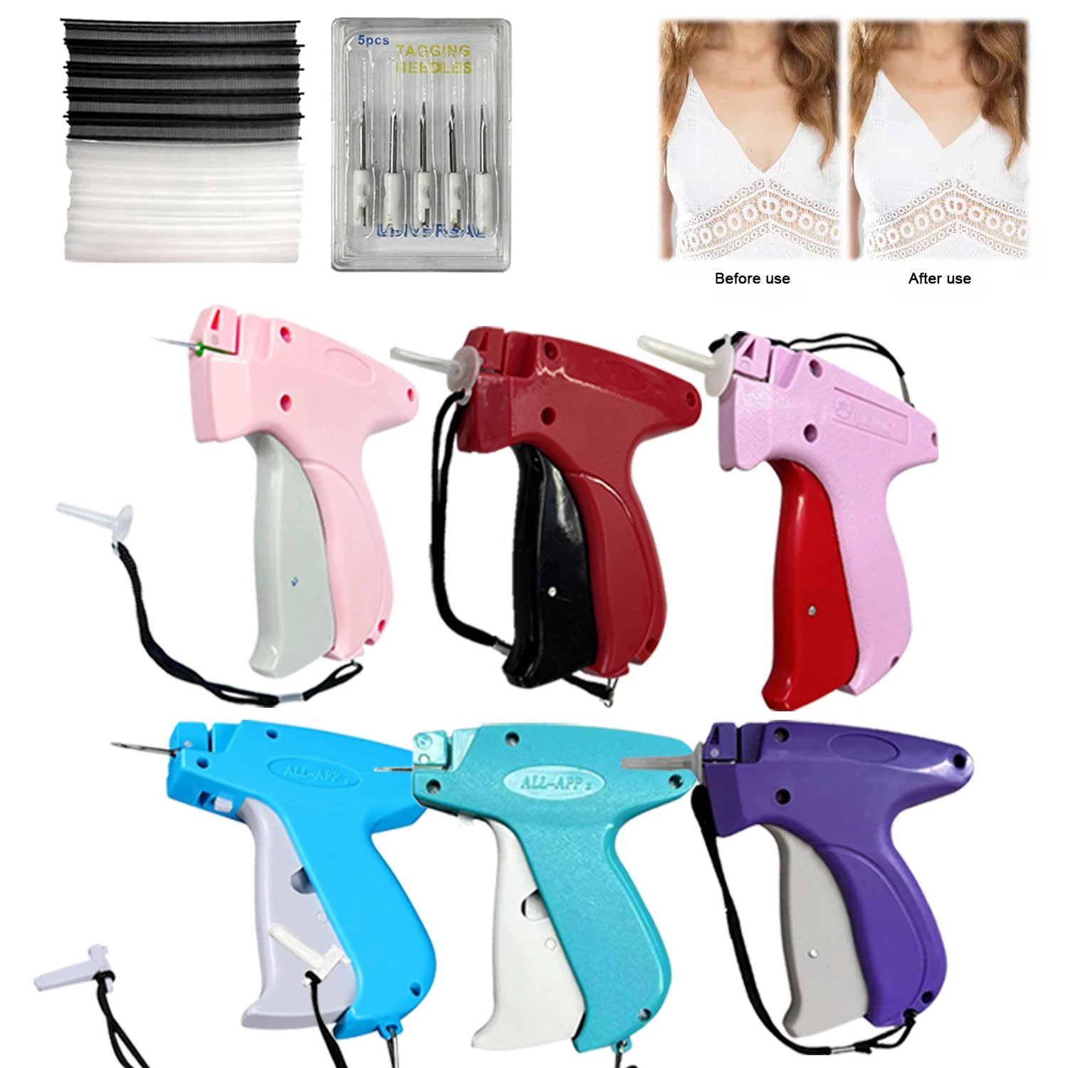 Description Picture 2 of itemQuick Clothing Quilt Fixer With Buckles Glue Needles Portable Tag Gun Set Household Sturdy Blankets Fastener For Garment Bed