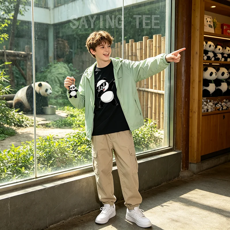 Lustiges Panda-Motiv für Männer, Frauen, Jungen, Panda-Liebhaber T-Shirt Y2k Niedliches Bestes Bären-Kostüm Kleidung für Söhne Geburtstag Neuartiges Geschenk T-Shirts