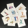 11pcs Russian Numeral Learning Card Montessori Flashcards Children Early Educational for Preschool Toddler Montessori Kids toys 6