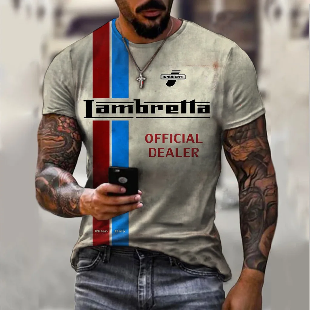 

New men's retro T-shirt with 3D printed pattern, street oversized T-shirt, men's short sleeved top, casual T-shirt, summer cloth