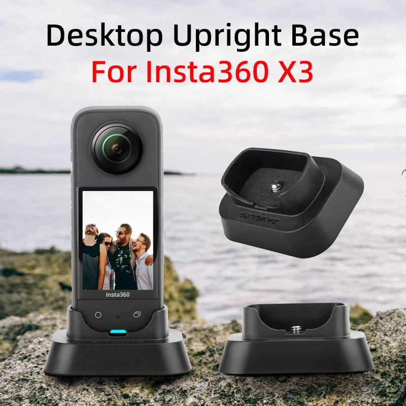 

For Insta360 X3 Panoramic Sports Camera Desktop Upright Base Insta360 X3 Ground Support Vertical Base Accessories