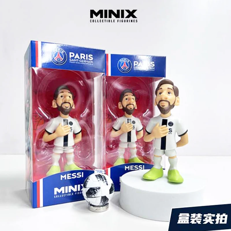 MINIX Messi 12CM Collectible Figurines Football International Giant Club  Football Star Series Figure Messi Collectible Figurines