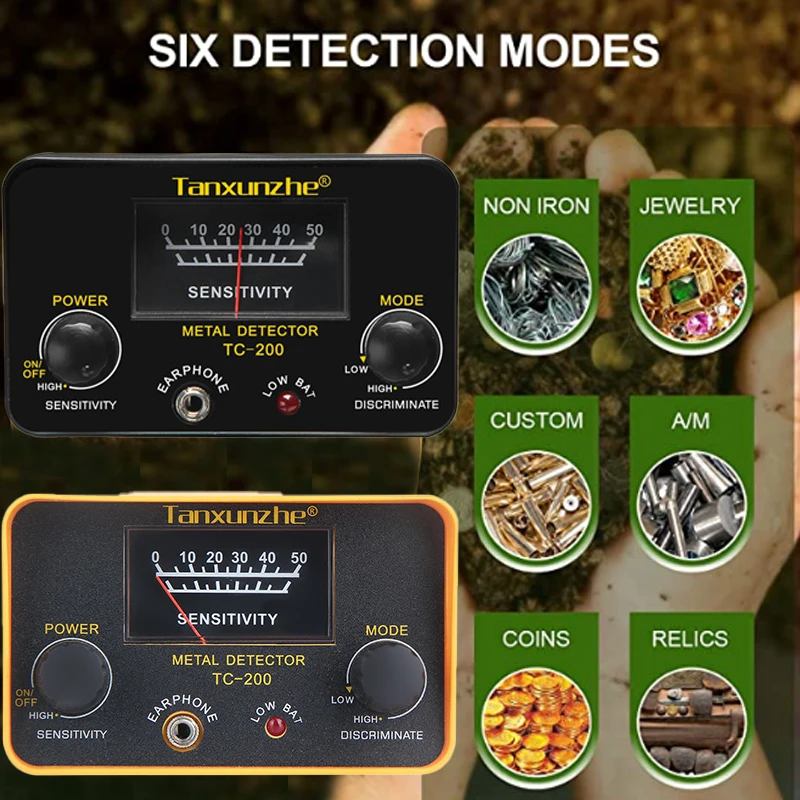 TC 200 Tanxunzhe Multifunction Metal Detector Pinpointer Professionele Goud Detectoren Schat Hunter Tracker Seeker Metal Finder