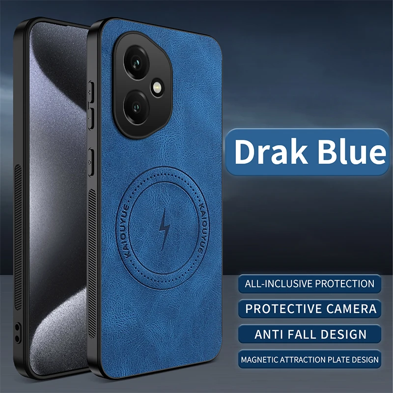 Luxury Leather Magnetic Matte Phone Case - Premium Business Style Back Cover