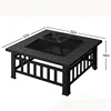 Multifunction Garden Wood Burning Table Fire Pit Outdoor Table with Grills Bbq PLATE OVEN WARM POT STOVE 5
