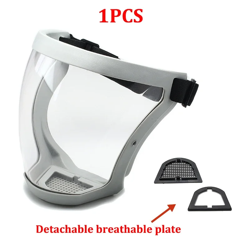 Transparent Splashproof Protective Face Mask for Outdoor Safety and Work Protection