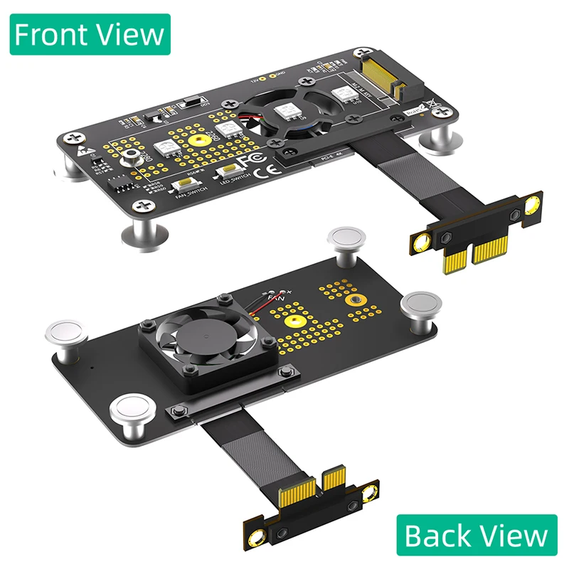 Cavo Estensione PCI-E 4.0 X1 Link M2 Per Scheda Grafica - Riser Con Schermatura, Lunghezza 25 Cm (Solo Per Professionisti)